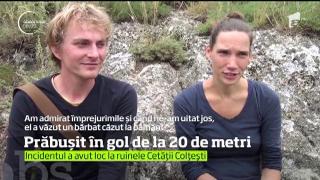 Moarte cruntă la ruinele Cetăţii Colţeşti din Alba. Un bărbat s-a prăbușit în gol de la 20 de metri