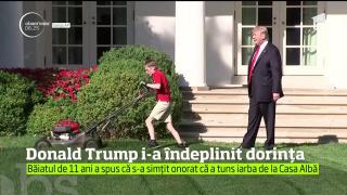 Iarba de la Casa Albă, tunsă de un băiat de 11 ani