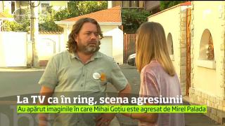 La TV ca în ring. Imagini ŞOCANTE cu BĂTAIA dintre Mirel Palada și senatorului Mihai Goţiu!