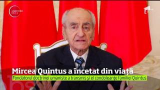 Preşedintele de onoare al PNL, Mircea Ionescu Quintus a murit la 100 de ani