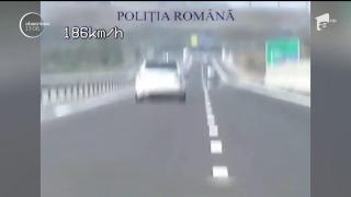 Ca vântul şi ca gândul! Aşa a fost filmat un şofer care circula pe A3, cu o viteză uluitoare!