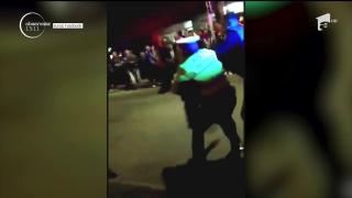 Scandal-monstru în centrul oraşului Hunedoara! Un şofer care a refuzat să fie testat de poliţişti a fost pus la pământ