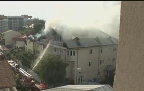 Filmul terifiant al operațiunii de salvare a bătrânilor din azilul devastat de un incendiu, în Capitală