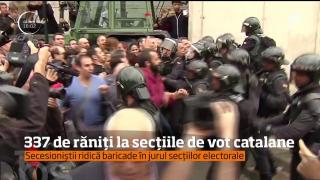 Violenţe în Catalonia! 337 de răniţi în urma cofruntărilor dintre poliţie şi votanţi