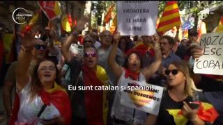 Tensiunile continuă în Catalonia! Peste un milion de oameni au ieşit în stradă pentru a cere să se renunţe la separare!