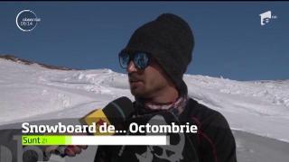 Primul strat de zăpadă de la munte, prima mare distracţie! Iubitorii sporturilor de iarnă au ajuns pe crestele Bucegilor