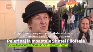 Pelerinaj la moaștele Sfintei Filofteia, la Alba Iulia. Racla a fost adusă de la Curtea de Argeş