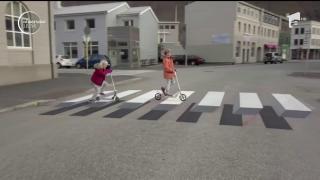 A apărut 'zebra tridimendională'. Islandezii au treceri 3D pentru pietoni
