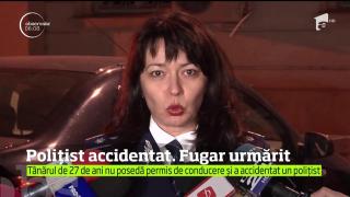 Alertă la Galaţi. Şofer dat în urmărire, după ce a luat pe capotă un poliţist şi a fugit. Tânărul a mai fost oprit în trafic (VIDEO)