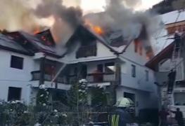 Incendiu la o pensiune din Moieciu de Sus!