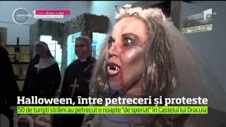 Noapte "de groază" în Pasul Tihuţa. Zeci de turişti străini au petrecut de Halloween la Castelul Contelui Dracula