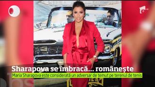 Maria Sharapova poartă branduri româneşti! Jucătoarea de tenis a făcut furori cu ţinuta la Los Angeles
