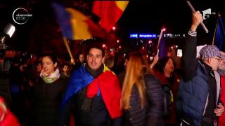 A doua duminică de proteste în Capitală! Mii de oameni au ieșit în stradă împotriva Codului Fiscal şi ale legilor justiţiei