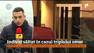 Suspectul principal al triplului asasinat din localitatea sătmăreană Apa a fost reţinut