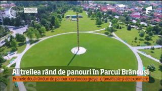 Un nou rând de panouri a fost amplasat în parcurile care găzduiesc operele lui Brâncuşi
