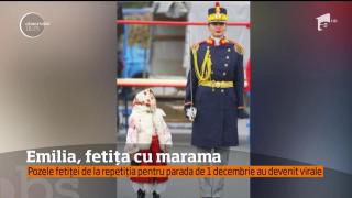 Poza unei fetiţe îmbrăcată în costum tradiţional românesc a devenit virală pe Internet