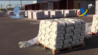 Captură record de heroină la Barcelona. Drogurile erau ascunse printre sacii de ciment aduşi din Turcia cu vaporul (VIDEO)