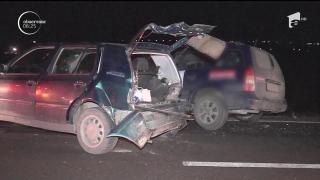 Accident în lanţ la Suceava, pe E85, soldat cu trei răniţi şi doi încarceraţi