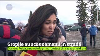 Gropile de pe șoseaua din Feleacu au scos oamenii în stradă