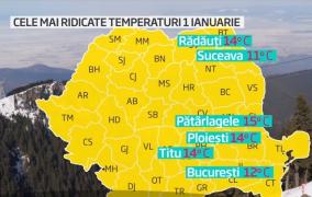Explicaţiile meteorologilor pentru temperaturile ridicate care au stabilit un nou record pentru prima zi a anului