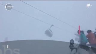 Furtuna Eleanor face prăpăd în Europa de Vest. Un teleschi cu turişti a fost la un pas să se prăbuşească în Austria (Video)