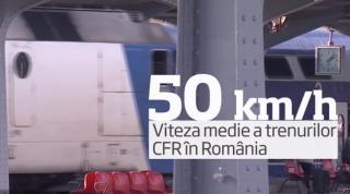 Trenurile CFR întârzie 5 ani într-un an. Viteza locomotivelor este aproape aceeaşi cu cea din perioada interbelică