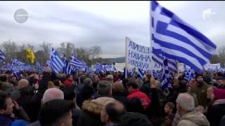 Manifestaţie de amploare la Salonic. 50.000 de greci au cerut Macedoniei să-şi schimbe numele de ţară (Video)