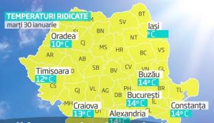 După gerurile din ultima săptămână, urmează creşteri de temperaturi record pentru finalul lunii ianuarie