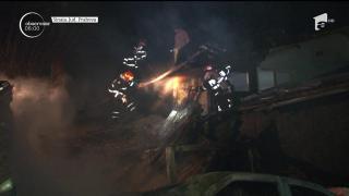 Incendiu la un service auto din Sinaia, trafic deviat pe DN1. Foc şi la celebra mănăstire de la Nămăieşti