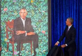 Barack Obama si soţia lui, Michelle, atrag atenţia chiar şi în artă. Portretele lor oficiale au fost prezentate publicului