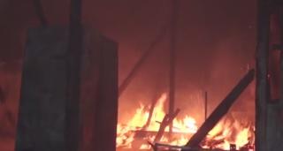 Incendiu devastator la un atelier de tâmplărie dintr-o comună din Suceava