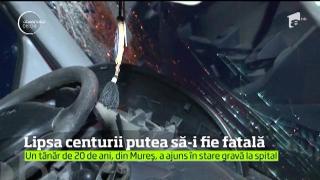 Lipsa centurii de siguranţă putea să-i fie fatală unui tânăr de 20 de ani din Mureş
