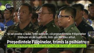 Înalt Comisarul ONU i-a sugerat un psihiatru preşedintelui Filipinelor, Rodrigo Duterte