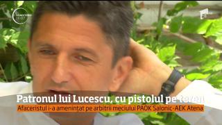 Patronul lui Răzvan Lucescu a pătruns pe teren cu un pistol şi a ameninţat arbitrul!