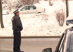 Fie ninsoare, fie vânt, poliţiştii locali din Piteşti stau de strajă tomberoanelor!