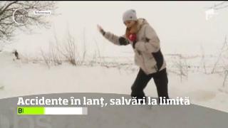 Sudul țării, blocat de nămeți și viscol