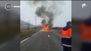 Sfârşit cumplit pentru doi soţi din Buzău! Au murit arşi de vii în autoturism, pe drumul spre casă