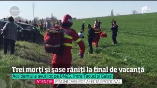 Tragedie la Galaţi, la finalul minivacanţei de Paşte. 3 morți şi copii răniţi, după ce un şofer a vrut să depăşească maşini în coloană