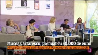 Scriitorul român Mircea Cărtărescu, distins cu un premiu internaţional pentru literatură în Spania