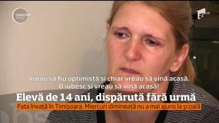 Elevă de 14 ani din Timişoara, dispărută de trei zile. Părinţii cred că fiica lor a fost sechestrată