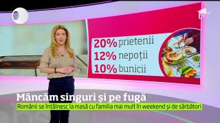 4 români din 10 obișnuiesc să ia masă împreună cu familia