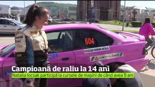 Maşina de raliu, jucăria preferată a unei puştoaice de 14 ani din Satu Mare