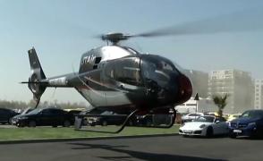 Anchetă, după ce un elicopter a aterizat în parcarea unui club din Mamaia. Un taximetrist spune că a fost la un pas de moarte