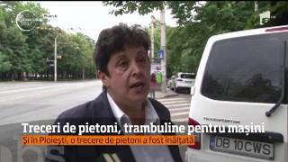 Trecere de pietoni din Piteşti, trambulină pentru mașini