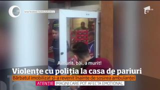 Anchetă în scandalul de la casa de pariuri din Capitală. Bărbatul imobilizat de poliţişti s-a ales cu dosar penal
