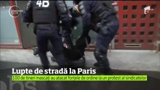 S-au încins spiritele la Paris. Un protest faţă de reforma legii muncii a degenerat în confruntări de stradă