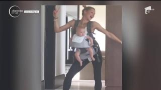 Anna Kournikova, dans cu bebeluşul pe melodia cântată chiar de tatăl său Enrique Iglesias