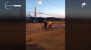 Scene violente au fost surprinse pe un bulevard din Baia Mare