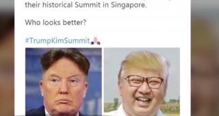 Întâlnirea dintre Donald Trump şi Kim Jong-un, prilej de glume. Internauţii au taxat la sânge freza celor doi lideri