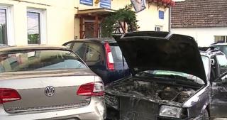 Carambol periculos pe şosea, la Sângeorgiu de Mureş